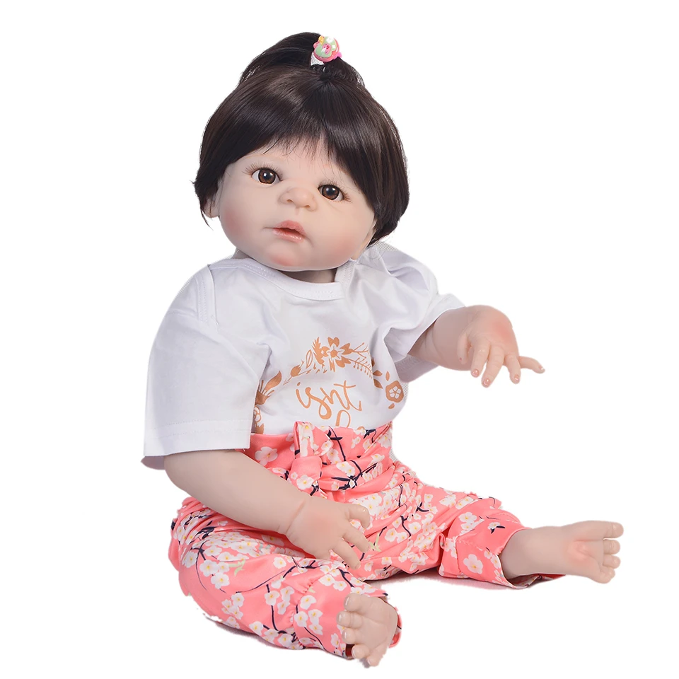 

Reborn Baby Dolls full Silicone body Cute bebe doll reborn For Girls Princess Kid bebes Rebon 22inch 55cm bonecas reborn