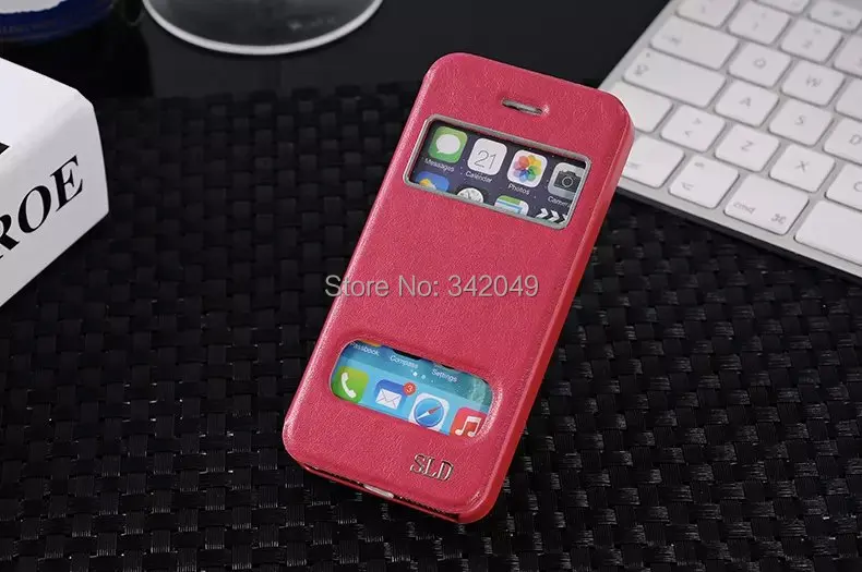 2014 New Arrival Open Window Stand Function Case PU Leather & Plasitic Cover Skin For Apple iPhone 4S Phone Cases Free Shipping |