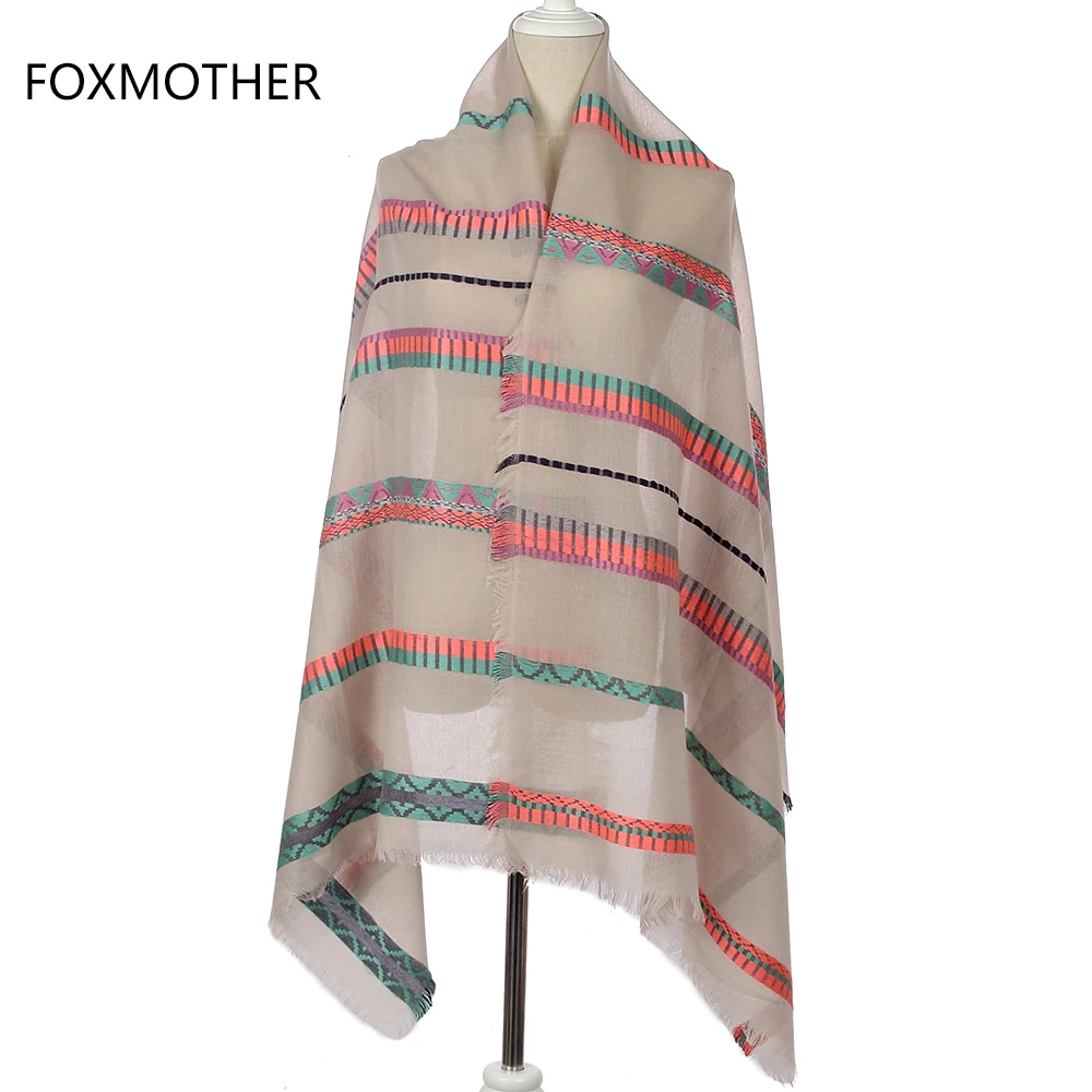 FOXMOTHER новый модный бренд Серый Бежевый неоновый геометрический полосатый