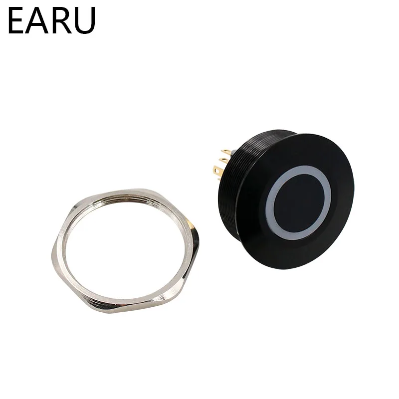 40 мм алюминиевый металлический кнопочный переключатель плоское кольцо Круглый