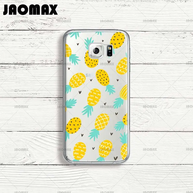 Jaomax Fruit Prime Pineapple Case For Samsung Galaxy S8 S7 S6 S5 S4 S3 Edge Plus Silicone Transparent Soft TPU Phone Cover Quote |