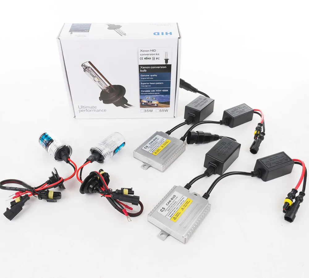 Ксеноновая H7 Canbus HID Kit D2S H1 H4 H11 H3 HB4 9005 9006 ксеноновая лампа для автомобильных фар AC 55