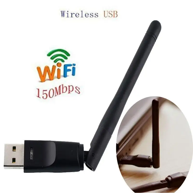 150 Мбит/с Ralink RT5370 беспроводная сетевая карта Mini USB 2,0 WiFi адаптер Антенна ПК LAN Wi-Fi приемник