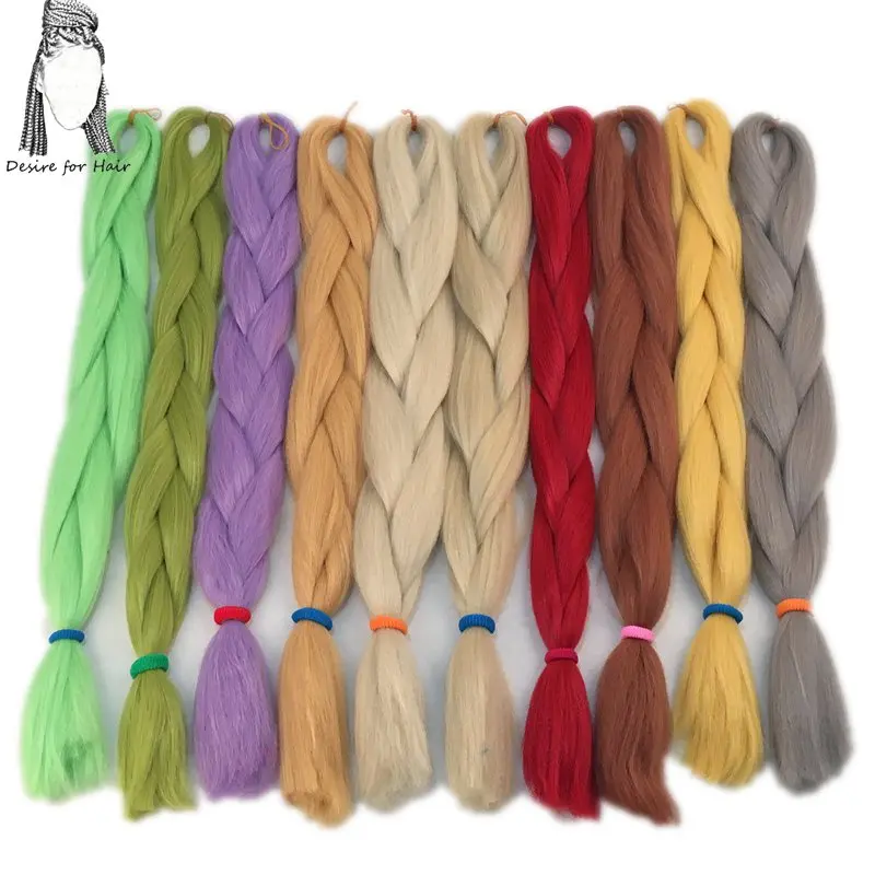 Desire for hair, 5 упаковок, 24 дюйма, 80 г, 90 цветов, термостойкие синтетические шиньоны для наращивания, для небольших косичек