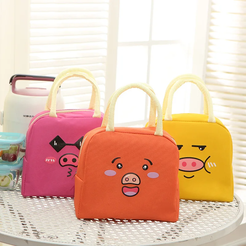 Маленькая поросенок Портативная сумка для ланча термоизолированная холодильник
