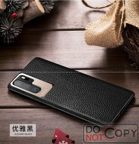 Черный Ультратонкий чехол из натуральной кожи для huawei P30 Pro, чехол на заднюю панель для huawei P20/P20Pro, Защита экрана для huawei P30 - Цвет: Черный
