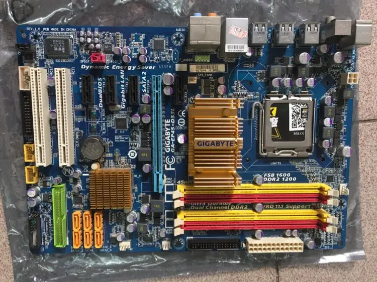 Оригинальная Материнская плата Gigabyte GA-EP45-DS3L DDR2 LGA 775 EP45-DS3L платы USB2.0 P45