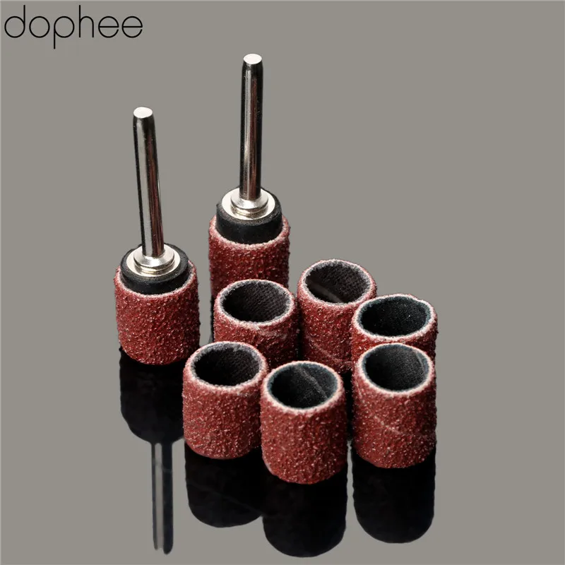 Dophee 100 шт. Аксессуары Dremel зернистость 80 # барабан шлифовальный набор + 2