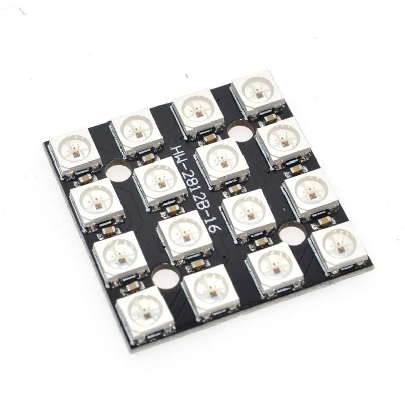 WS2812B 4*4 16 бит полный Цвет 5050 RGB светодиодный светильник Панель для Arduino оптовая