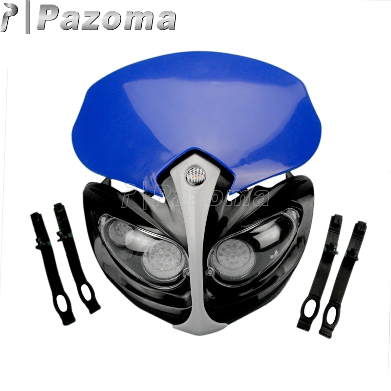 Мотоцикл Pazoma Dirt Bike фара для мотокросса двойной спортивный Honda CR CRF CRM FMX 125 250 450 Suzuki