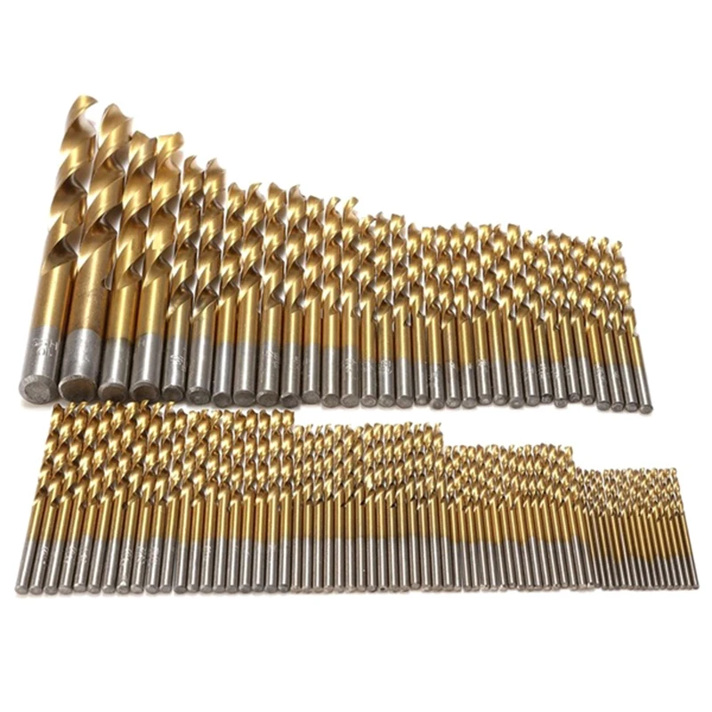 

99pcs Titanium Coated High Speed Steel SerratulDrill Bit Set Tool 1.5mm - 10mm