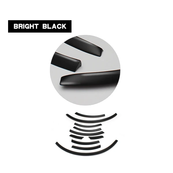 Bright Black Для Q7 арки колеса автомобиля боковое крыло вспышки крышки брызговики планки подходят для Audi Q7 RSQ7 Sline 2006- матовый яркий черный PU - Цвет: Bright Black