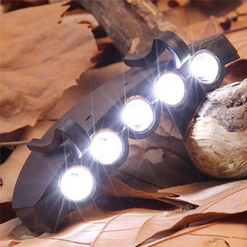 Laideyi 5LED лампы клип на шляпа черный маленький открытый путешествия ночь