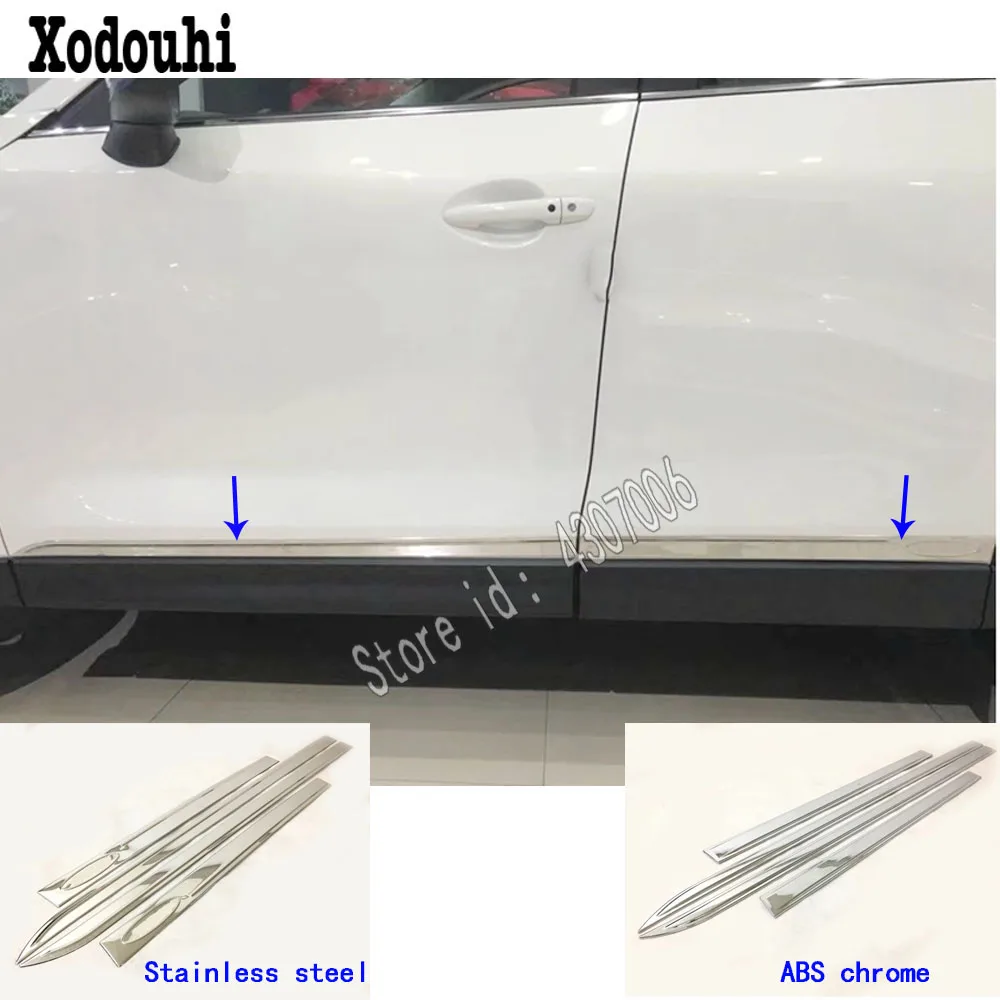 Молдинг на боковые двери для Mazda хромированная отделка кузова из нержавеющей