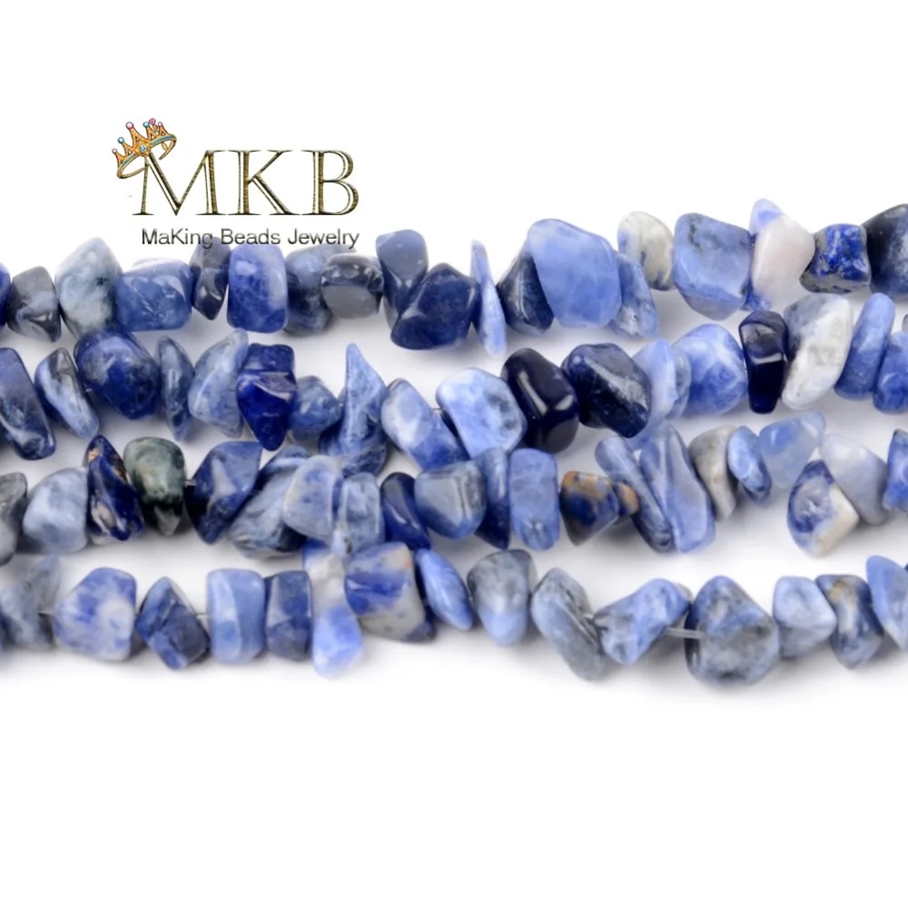 Wholesale Natural Stone Chip Beads Blue Sodalite Gravel For Jewelry Making 3-5mm 5-8mm 8-12mm Irregular Diy Bracelet | Украшения и