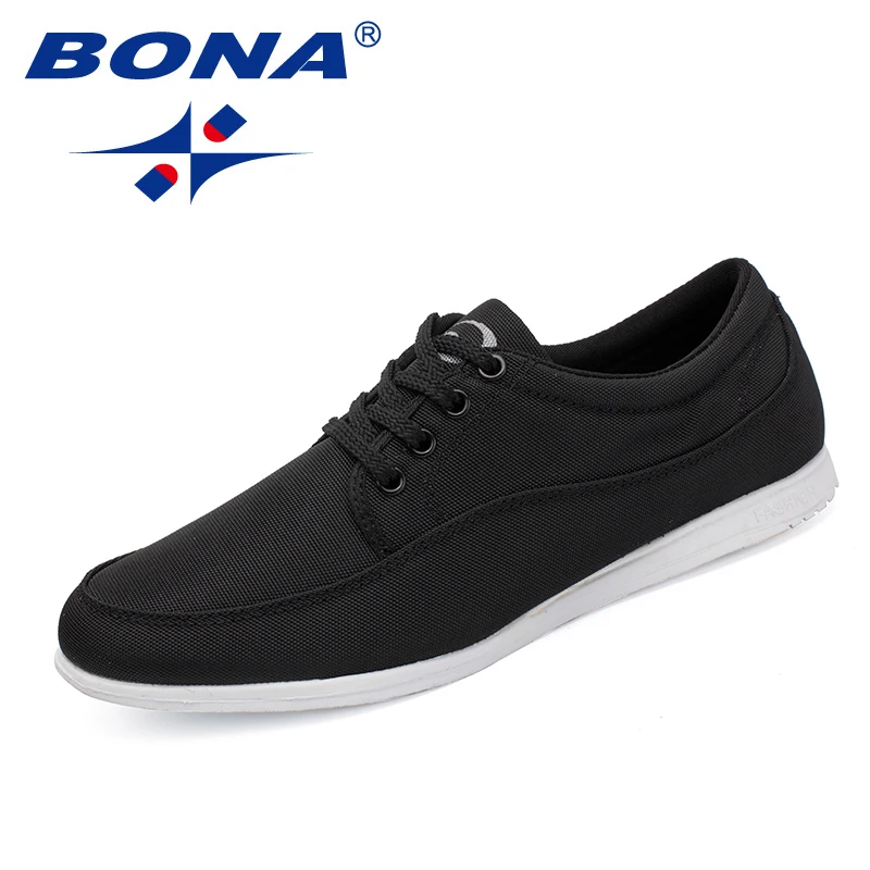 BONA New Classics Style Men Casual Shoes Canvas Leisure Lace Up Fashion Sneakers Comfortable Free Shipping |
