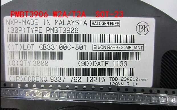 100 шт./лот PMBT3906 W2A/T2A SOT23 3 оригинальный и новый IC|lot lot|lot 100pcslot 10 |