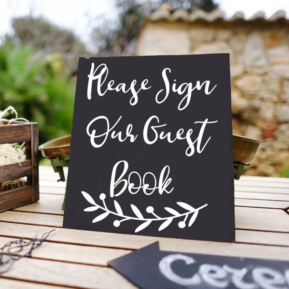 Pegatina de boda por favor, firme nuestro libro de invitados, decoraciÃ³n de...
