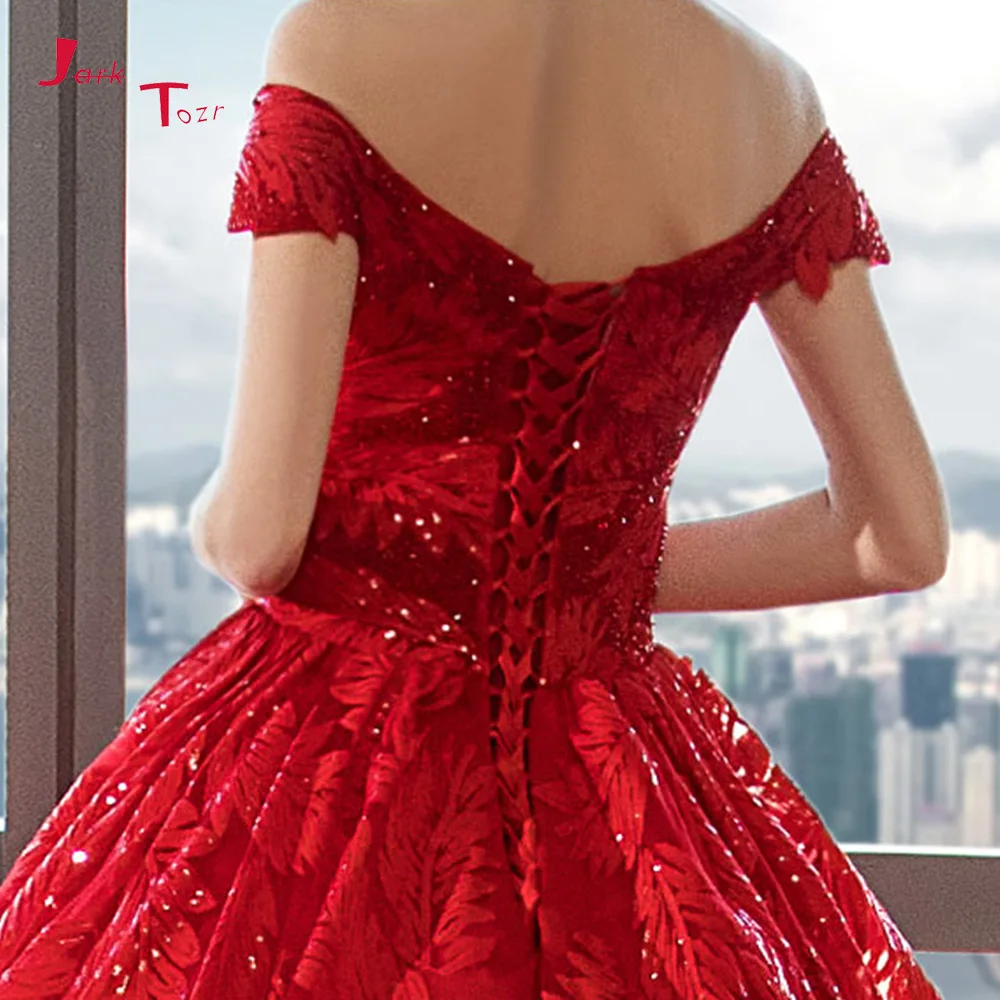 Robe De mariée Princesse Luxe 2019 с открытыми плечами короткий рукав блестящие бусины