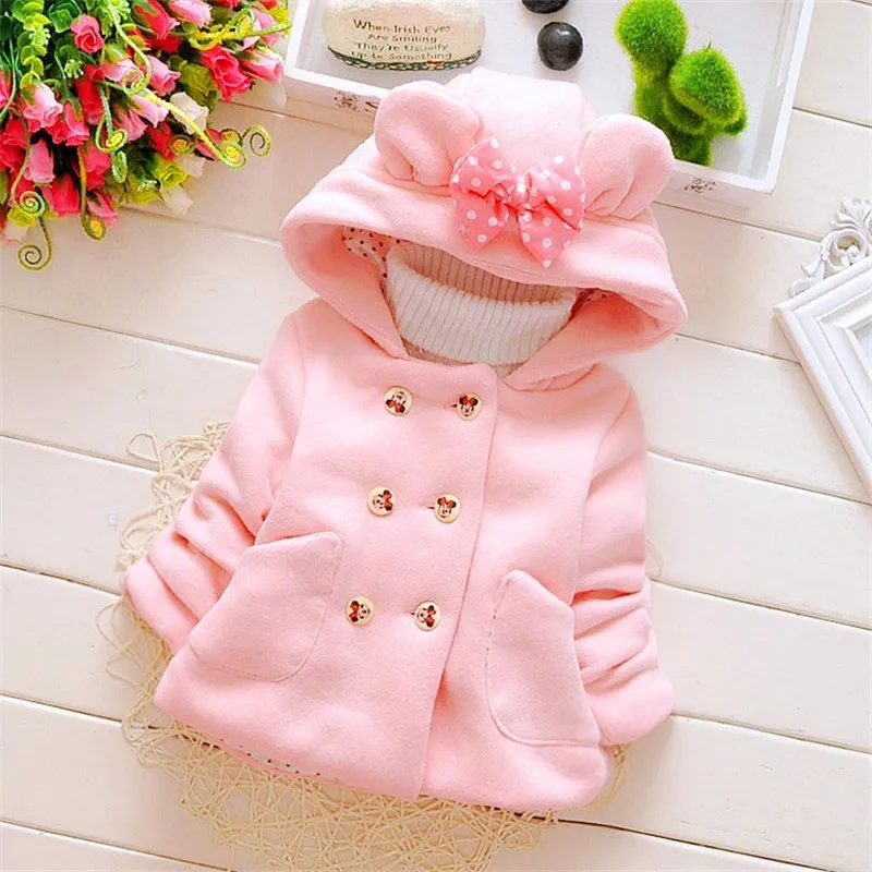 BibiCola Baby Coat Girls Jacket Kids Windproof Coats Spring Autumn Hooded Warm Thick Children Outerwear Toddler Snow wear | Детская