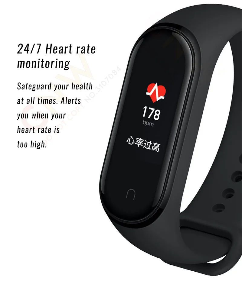 Xiaomi Mi Band 4 Smart Band 4 Браслет фитнес-браслет Музыкальный контроль браслет Bluetooth 5 AMOLED цветной сенсорный экран