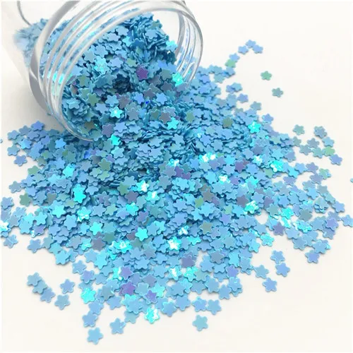 AB blue 3 мм в форме сливы Блестки для дизайна ногтей блестки DIY Типсы для наращивания ногтей Дизайн Блестки цветок блестки украшения для ногтей 10 г - Цвет: AB blue
