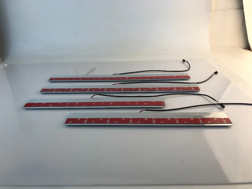 

eOsuns Customized LED dynamic moving door scuff door sill light pathway lamp overlays linings for SEAT