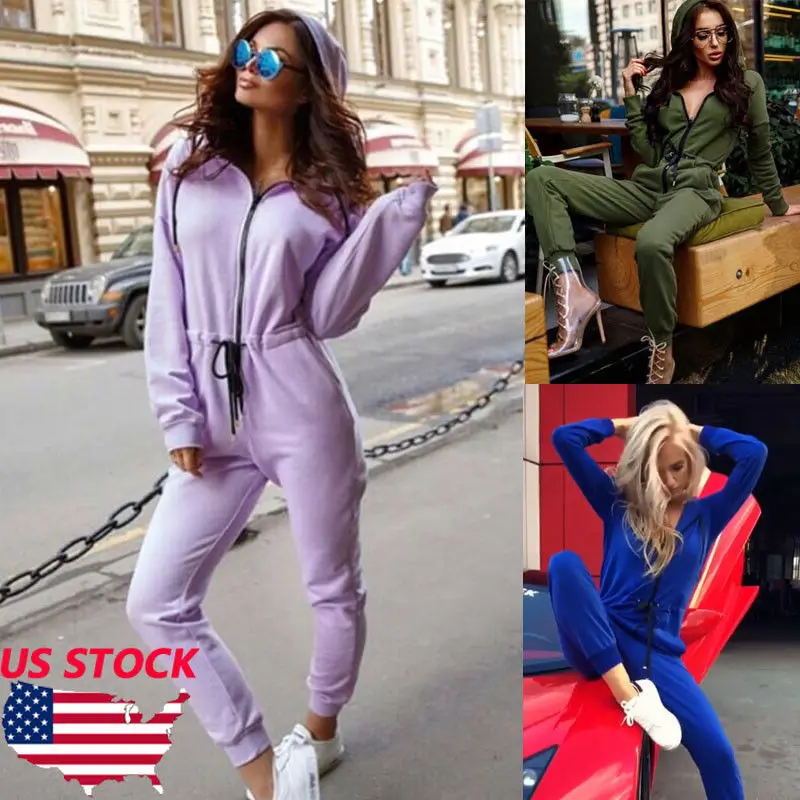 Женский Облегающий комбинезон с длинным рукавом на молнии|Женские комбинезоны| |