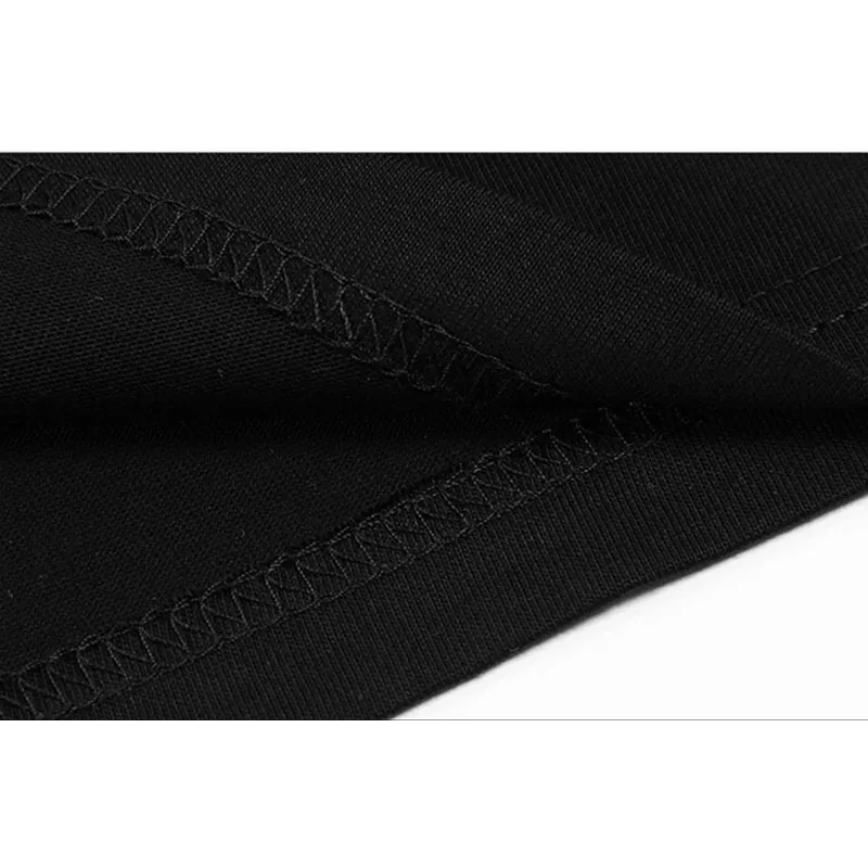 Evenlim черный тонкий футболка принт Для женщин панк рок одноцветные футболки