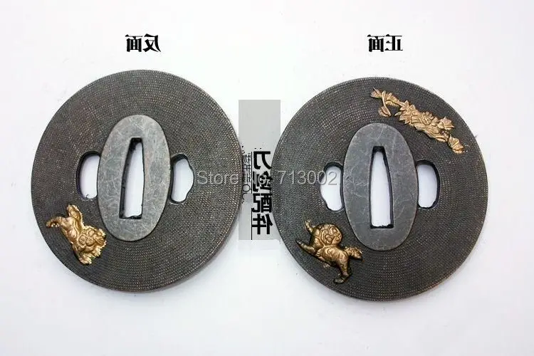 Round JAPANESE SAMURAI SWORD kirsite Tsuba For Ninja Katana | Swords