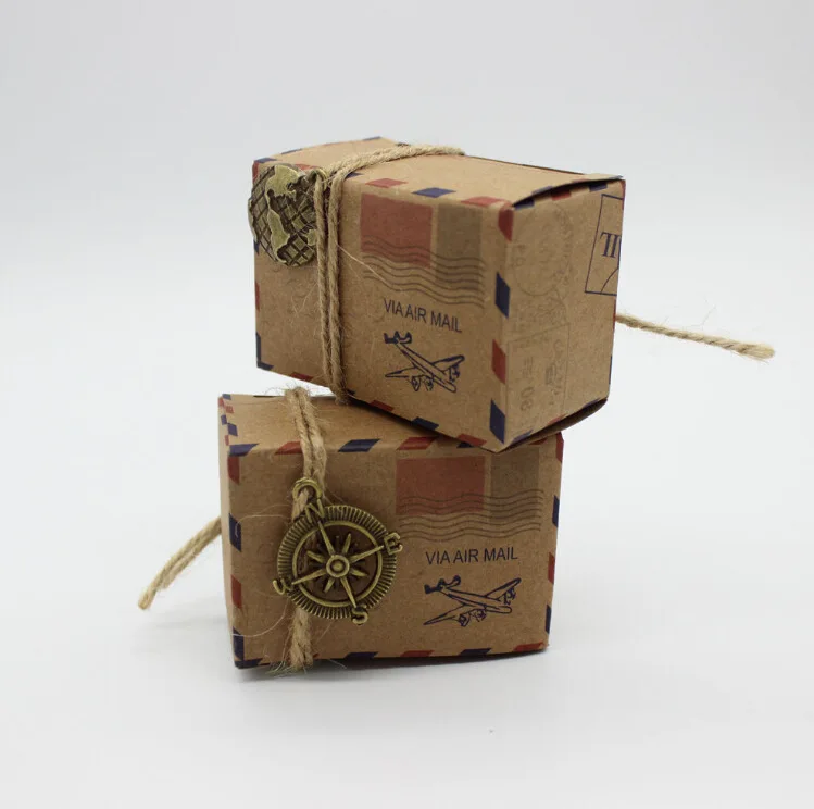 Mail Box Design Kraft Paper Candy Boxes Christmas Chocolate Packaging Party Favors Set | Дом и сад