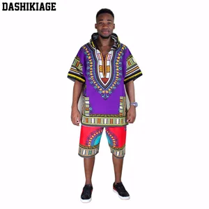 Дашикиаж винтажная африканская унисекс 100% хлопок фиолетовая Дашики Толстовка блузка-пончо толстовки