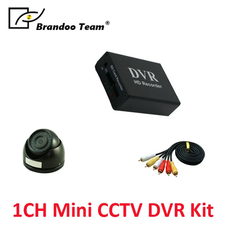 Лучшая продажа! Мини купольная камера для скрытого 1CH D1 SD DVR recorder kit inlcude и видео