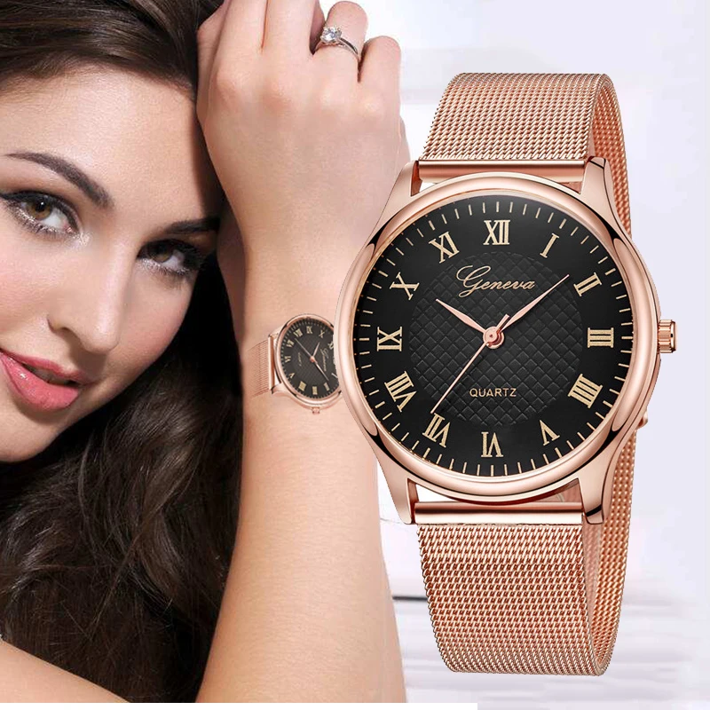 Для женщин Повседневное Сталь Аналоговые кварцевые наручные часы Мода Элитный