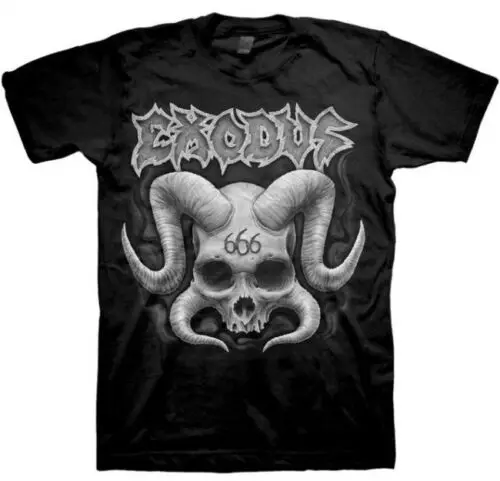 Новый исход 666 Рогатые черепа трэш рубашка (S M L XL XXL XXXL) badhabitmerch Лето Мужская мода