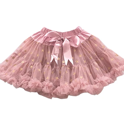 Rose pink stars Новинка 2013 года воздушная шифоновая юбка-пачка для маленьких девочек пышные юбки одежда для маленькой девочки - Цвет: Rose pink stars