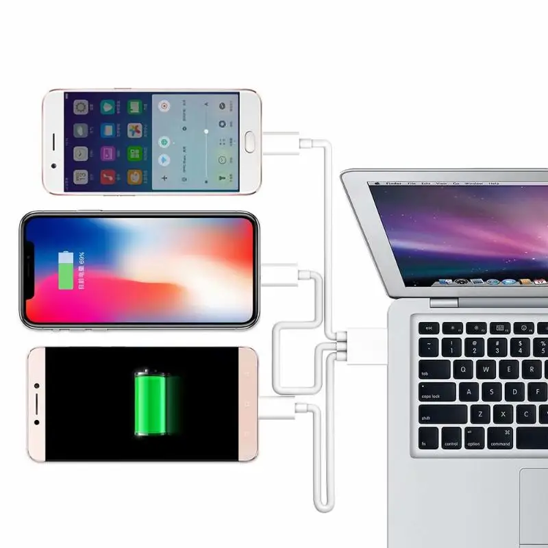 3 в 1 USB кабель type C Micro 8 Pin Быстрая зарядка передачи данных провод шнур для iPhone