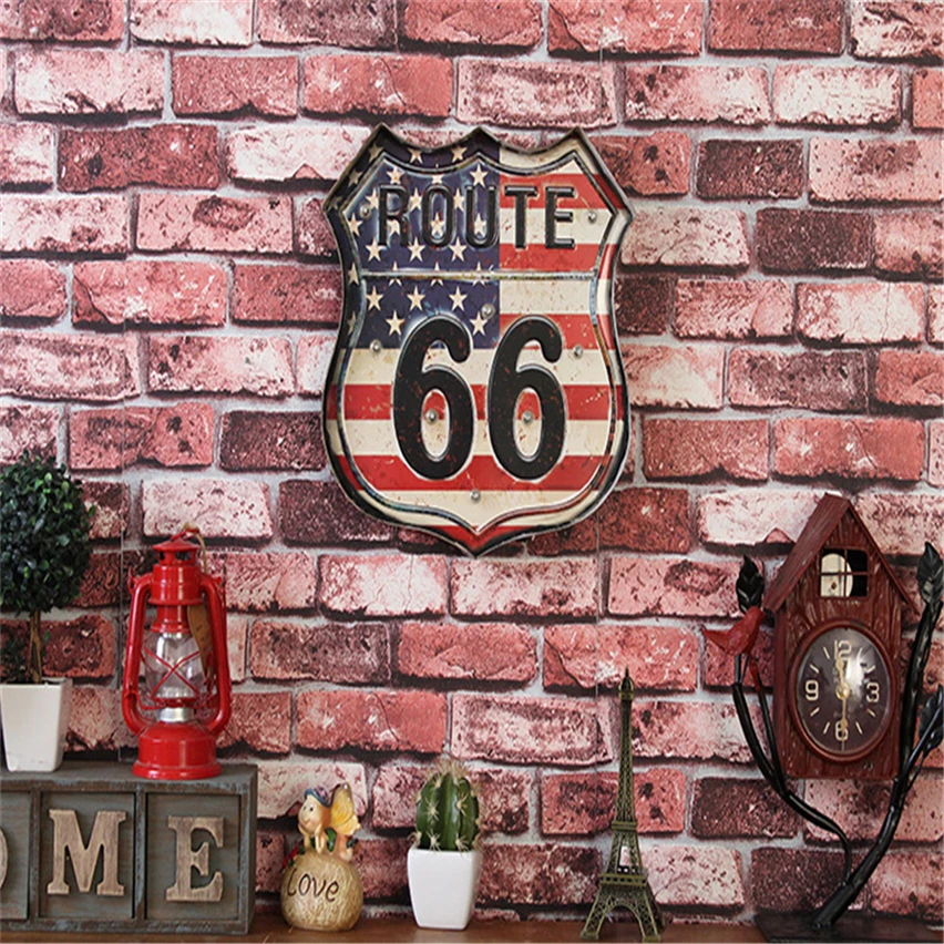 JW_American Route 66 неоновые вывески домашние настенные светильники Декор винтажный Флаг США светодиодный свет световая вывеска Бар Гараж; клуб дропшиппер