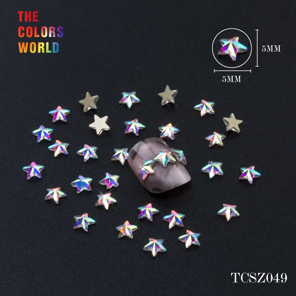 TCST-001 Rhinestone AB Crystal Diamond Gems Flatback 3D Tips Nail Accessoires Jewelry Stones Manicure Nail Art Decoration DIY