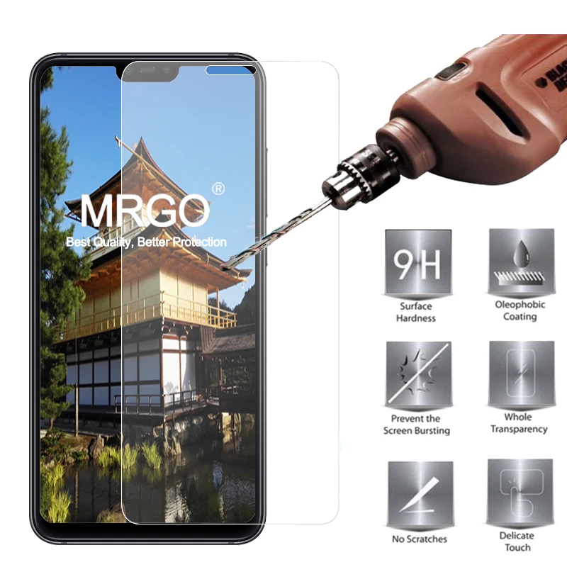 Закаленное стекло MRGO для Xiaomi MI 8 Lite защита экрана 9H 2.5D телефона Защитное MI8
