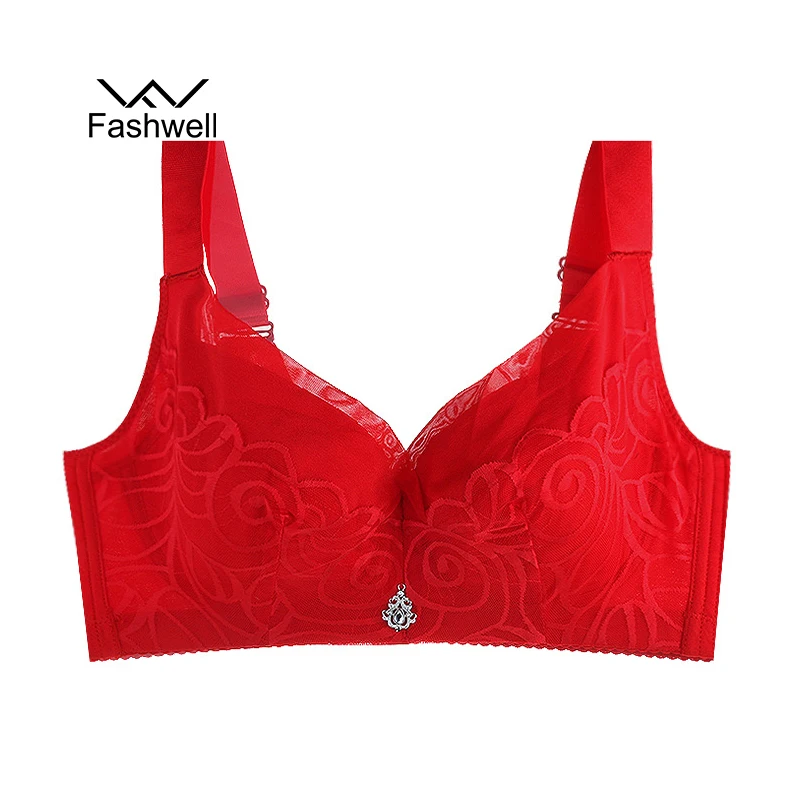 Fashwell Push up Large Cup bras Big Size Lace Women Underwear Full Coverage Comfortable Bra for | Женская одежда