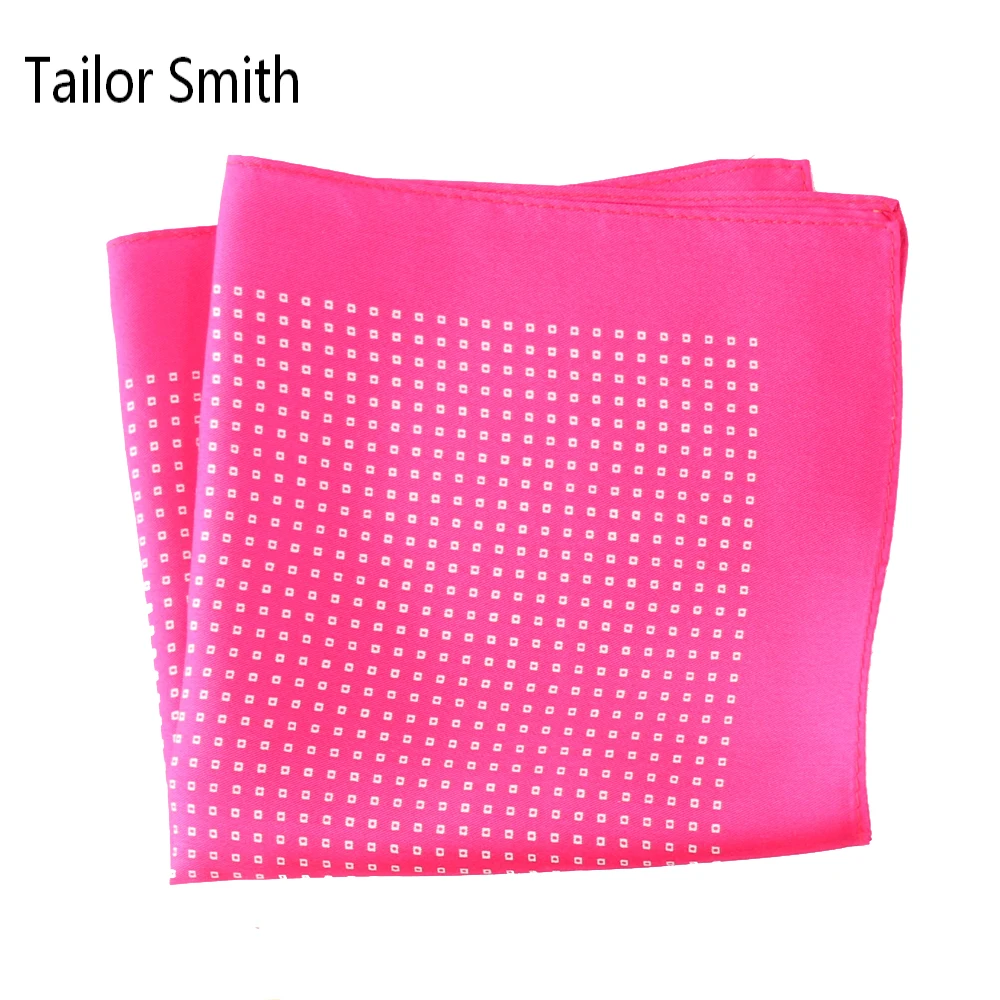 Tailor Smith чистого шелка платок с принтом новая мода в квадратные точки мужские