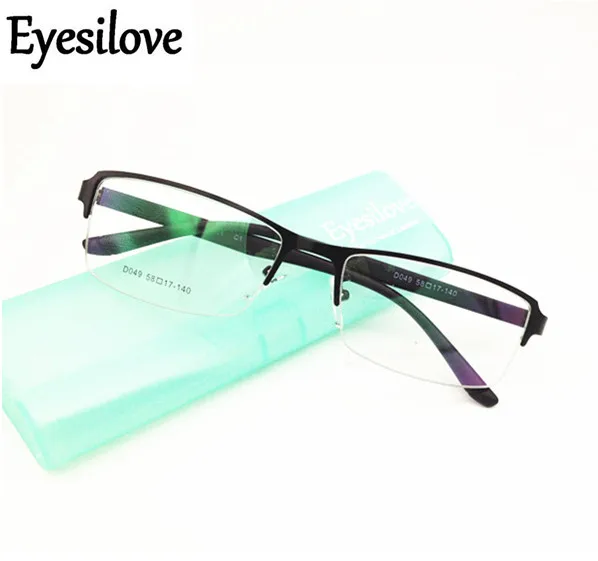Мужские готовые очки для близорукости Eyesilove металлические с большим лицом по