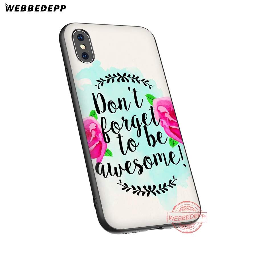 WEBBEDEPP Proverb Phrase Motto Good Vibes Only Love Soft Case for iPhone 8 7 6S 6 Plus 11 Pro XS Max XR X 5 5S SE Back Shell | Мобильные