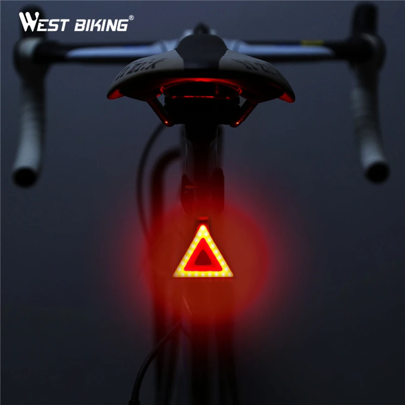 WEST BIKING Водонепроницаемый Велоспорт Хвост светильник USB Перезаряжаемые супер
