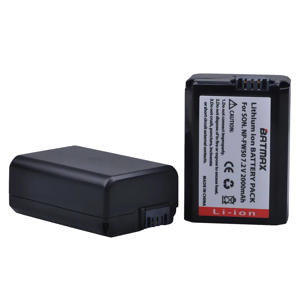 Полностью декодированные 3x2000 мАч NP FW50 NPFW50 Аккумуляторы для SONY Cam NEX 5CK 5D 5C NEX5C NEX3C NEX5
