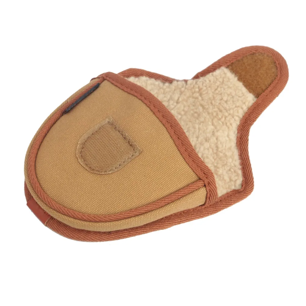 Tourbon Vintage Golf Mallet Putter Head Cover Closure Golf Headcover Khaki Canvas & Fleece Protector
