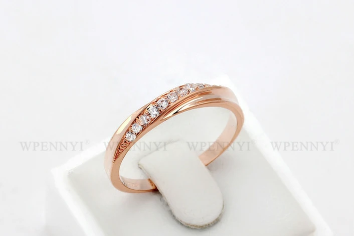 Модный простой стиль розовый золотой цвет цирконий микро проложенный Нежный