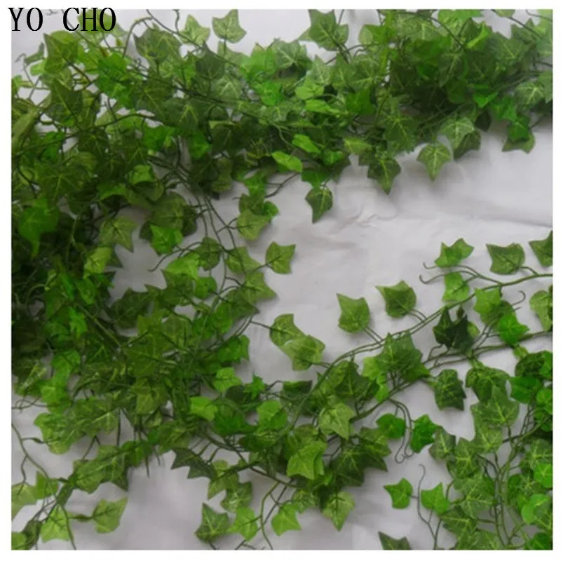 (12 pcs/lot) 210cm Special offer simulation ivy/green ivy leaf for/Green cane/creepers Chlorophytum/plastic rattan vine leaves | Дом и сад