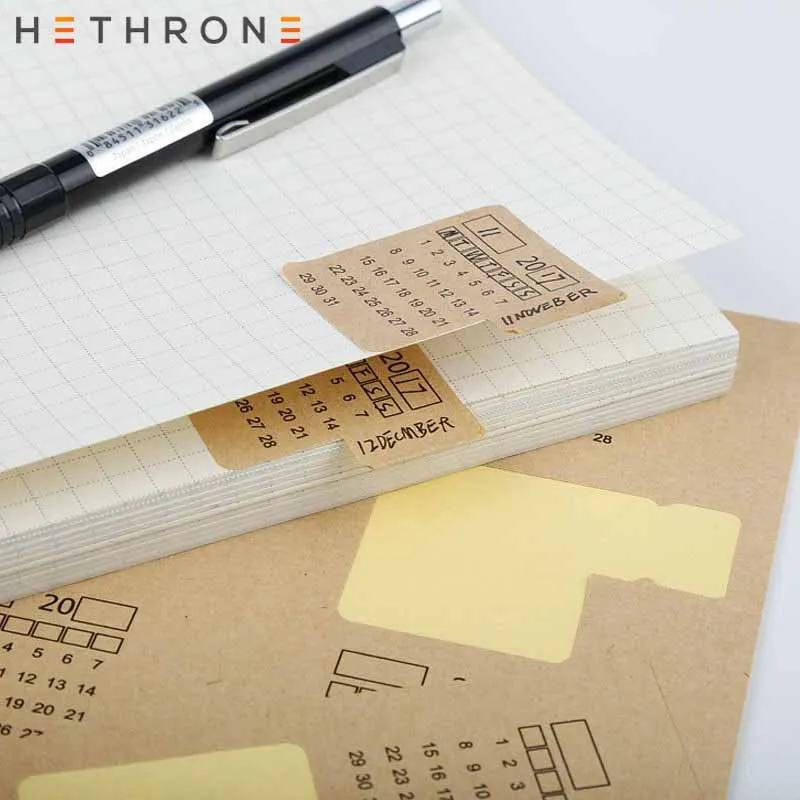 Креативный стикер Hethrone из 2 предметов с вечным календарем ежедневник органайзер